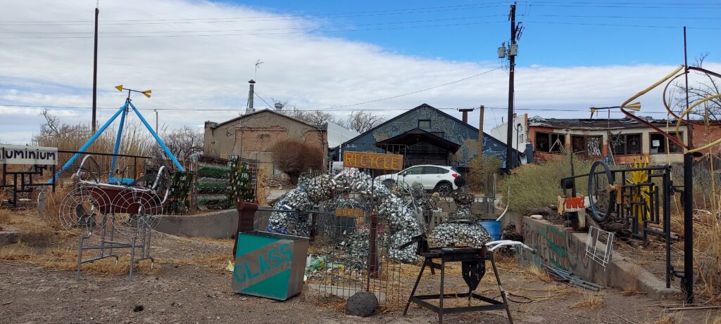 Recycled sculpture garden