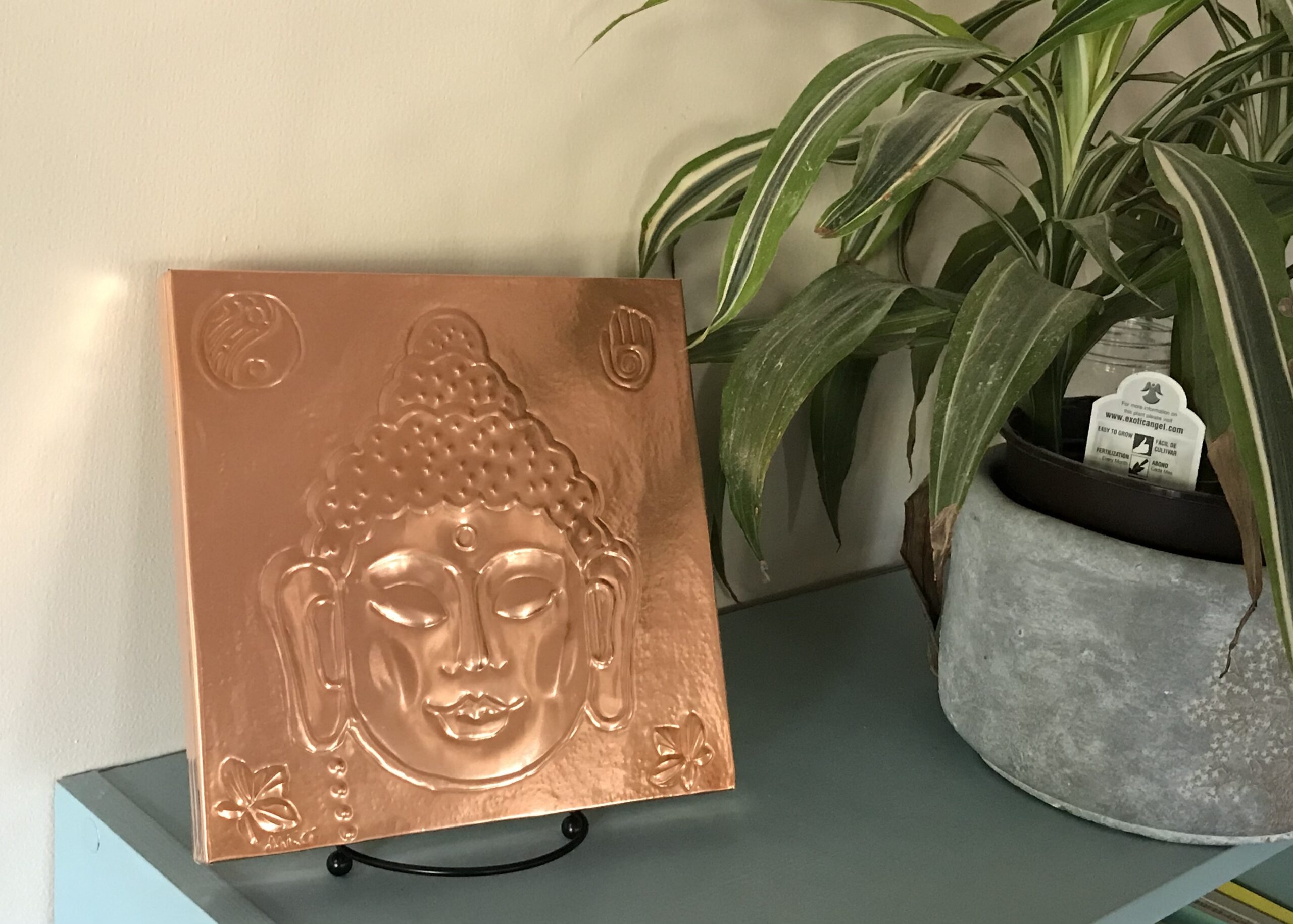 Copper Buddha Full Face Embossing