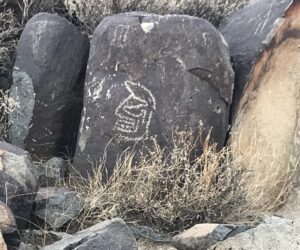 Mayan-looking glyph from 3 Rivers Petroglyph Monument